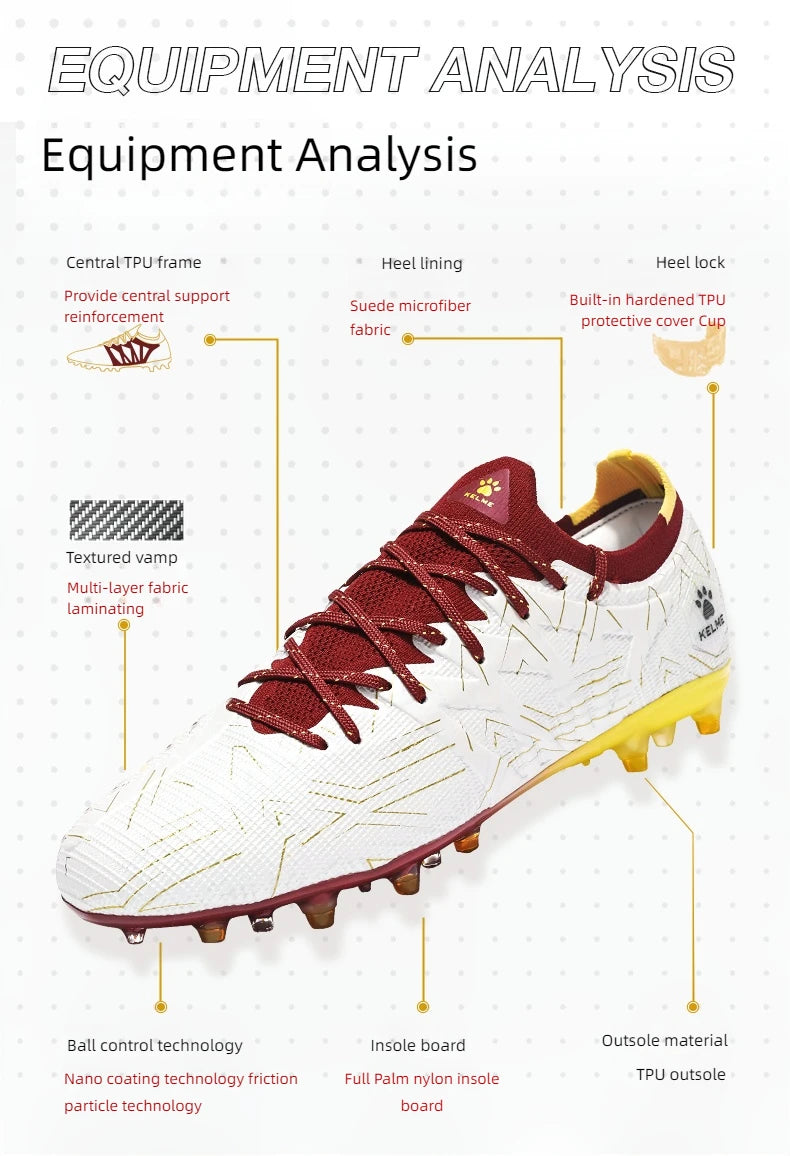 KELME Fotbalové kopačky pro dospělé Pánské Disease Electric 3.0 Krátké hroty Fotbalové boty Dětské MG Professional Zápasové tréninkové boty