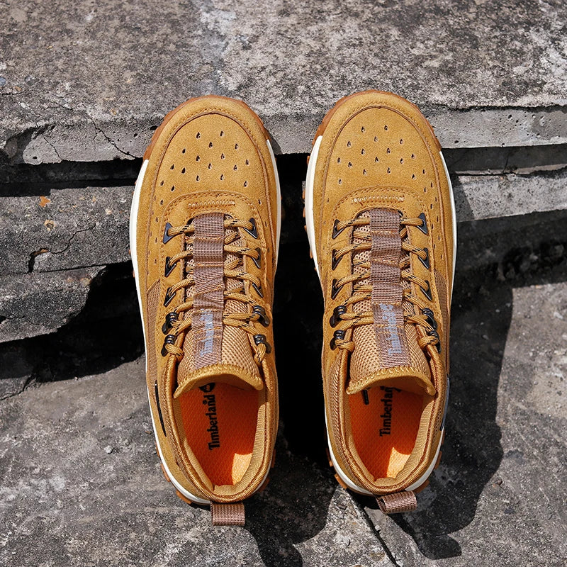 2025 Autumn High-quality Mens Casual Shoes Versatile Trendy Outdoor Wear-resistant Hiking Shoes Lightweight Soft Sports Shoes