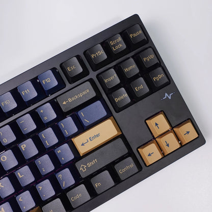 KBDiy 174 Keys GMK Blue Samurai Keycaps for Mechanical Keyboard  PBT Cherry Profile GMK Keycap Double Shot for Aula F75 F87 F99