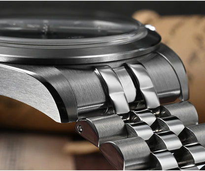 San Martin 38mm Men's Sport Watch Fashion Luxury Explore Climbing Automatic Mechanical Sapphire Waterproof 5 Links Bracelet BGW-9