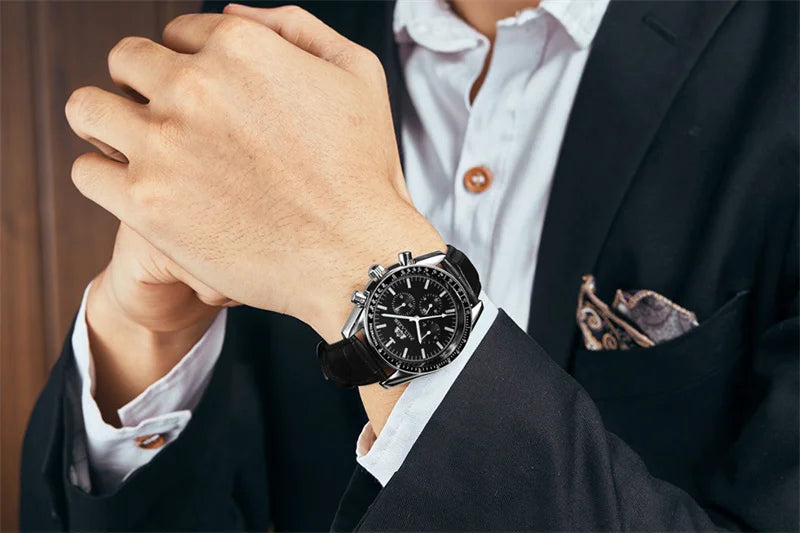 PAULAREIS P Brand Luxury Men Mechanical Watches Calendar Business Watch Men's Sports Waterproof Stainless Steel Automatic Watches