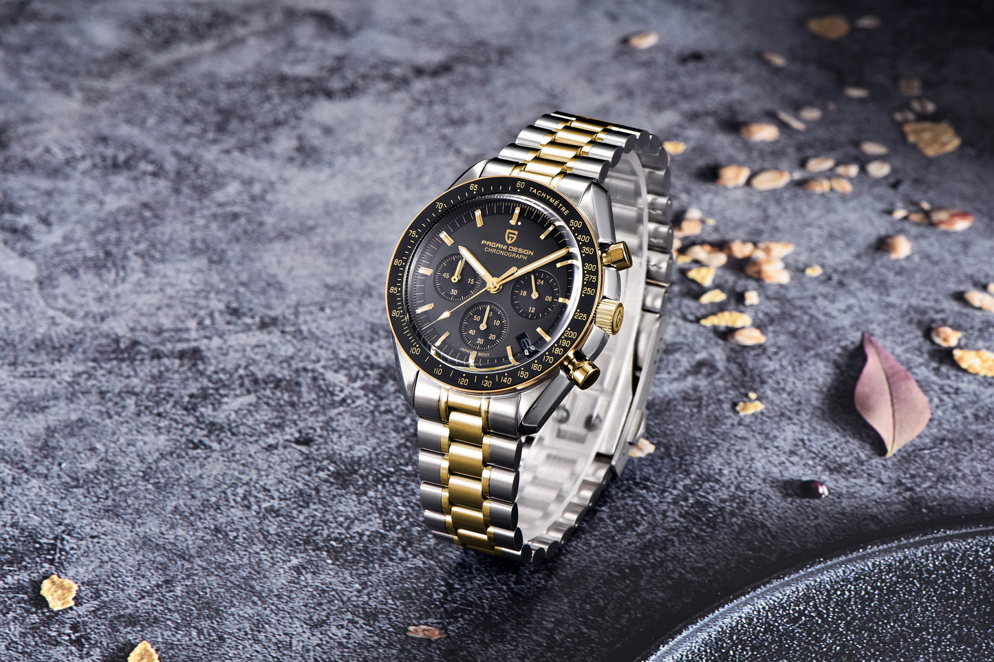 PAGANI DESIGN New AR Sapphire Quartz luxury men's watches 500 vitometer Circle Sport M 100 waterproof chronograph 316L all-steel Japan Movt Luminous man Watch