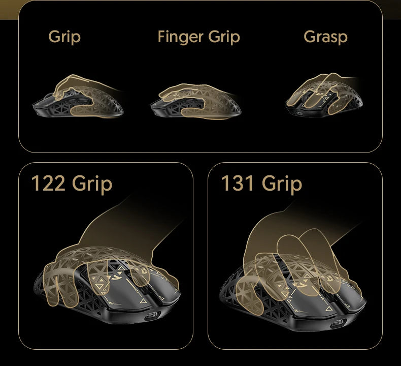 Mouse de gaming wireless ATTACK SHARK R5 Ultra Carbon Fiber, senzor de gaming PixArt PAW3950MAX, 42000DPI, 8000Hz, MCU Nordic 52840