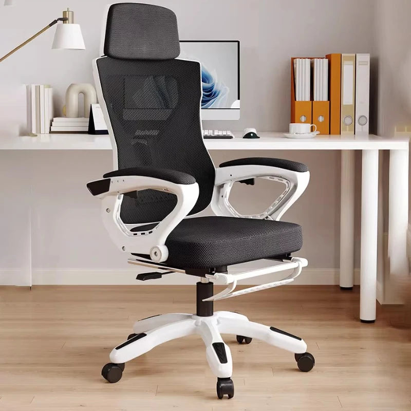 Luxury Ergonomic Office Chair Recliner Gaming Chair with Armrests, High Back Swivel Office Chair, Comfortable Home Office Furniture with Adjustable Height