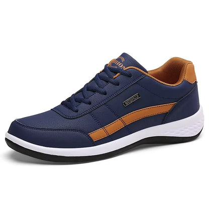 Men's Sneakers Sports Casual Shoes Leather Outdoor Men Walking Shoe Four Seasons Soft Bottom