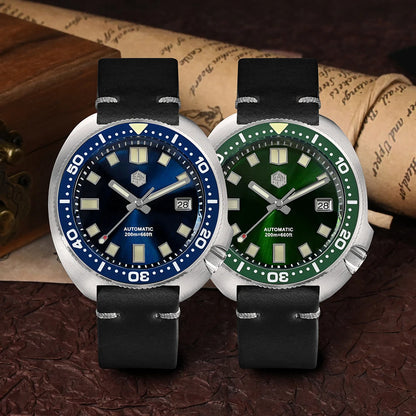 San Martin Turtle Men Diver Watch 44mm NH35 Automatic Mechanical Wristwatch Sapphire Waterproof 200m Luminous Relojes SN0047