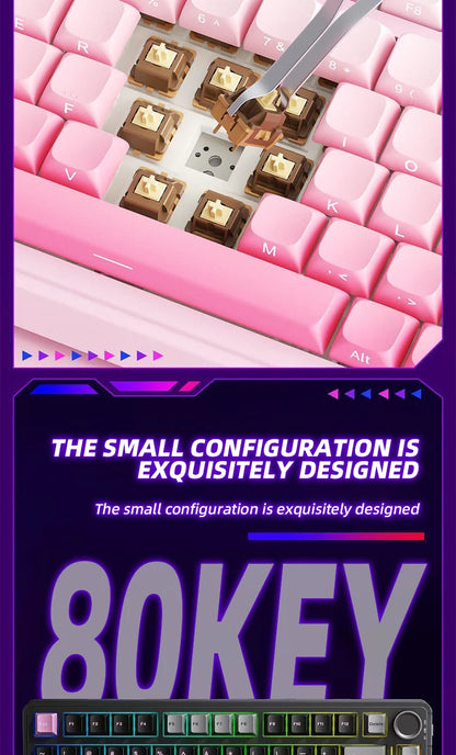 AULA S75 PRO Wireless Mechanical Keyboard with Screen Knob 75% Hot Swappable Gaming Keyboard with Pre-lubed Switches RGB Backlit