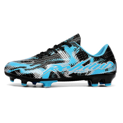 Nouvelles chaussures de football pour hommes, crampons FG, pointes longues TF, crampons pour terrain synthétique, chaussures de football Yonug, antidérapantes, unisexes, pour entraînement et match sur gazon extérieur
