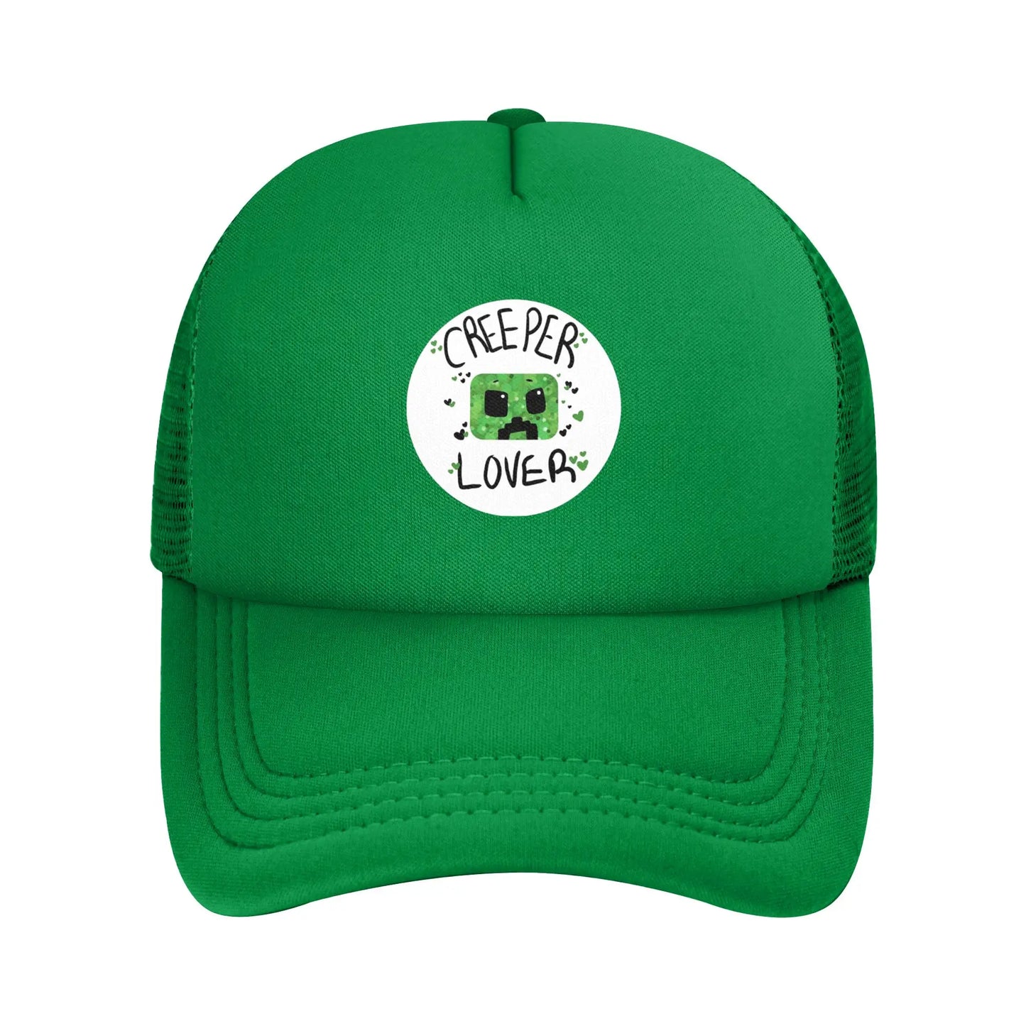 Adult Creepers Big Face Videogame  Trucker Cap Mesh Baseball Cap Polyester Hat Sun Hat Adjustable Racing Cap Summer