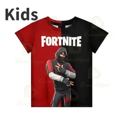 Red Jade Fortnite Anime Battle Royale 3D T-Shirt for Men Women Kids - Pelly T-Shirt Birthday Gift for Girls And Boys