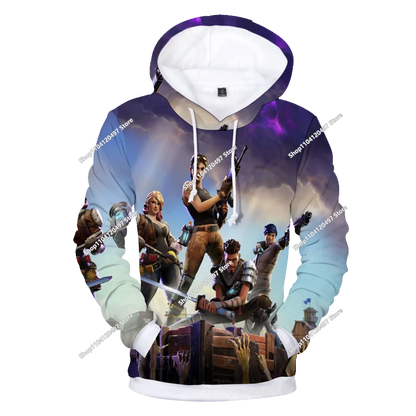 Fortnite Fighting Game 3D Print Hoodies Streetwear Children's Oversized Casual Sweatshirts Hoodie Man Coat Clothes