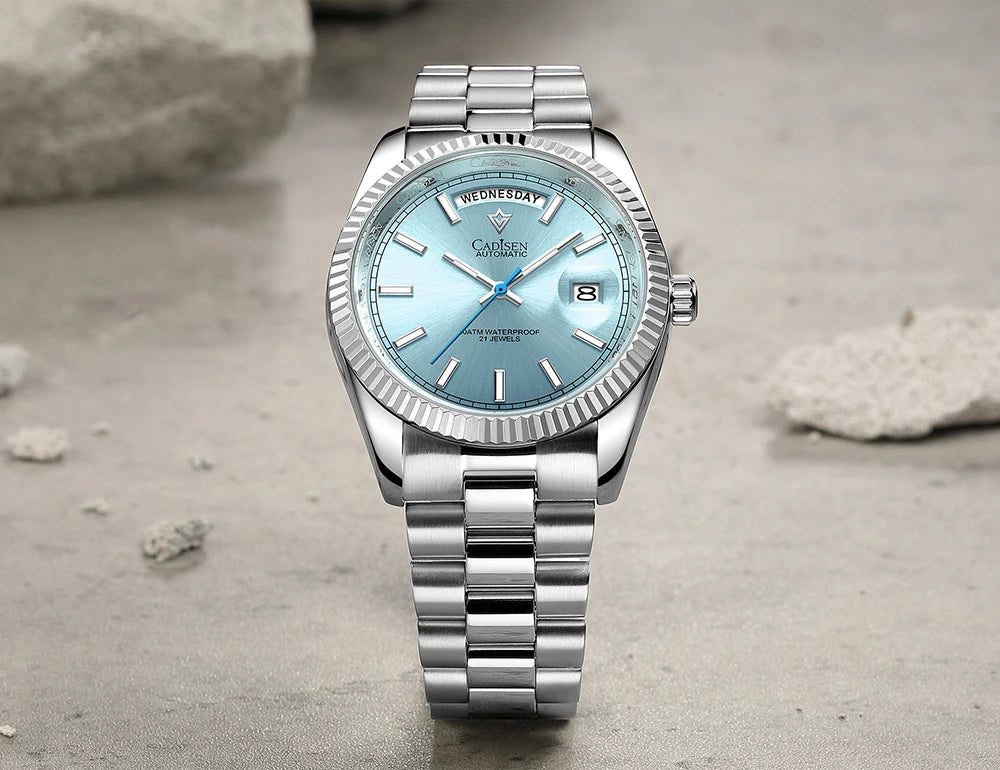 CADISEN DD40 Herrenuhr – luxuriöse Automatikuhr für Herren, AR-Saphirglas, mechanische Armbanduhr für Herren, 10Bar, MIYOTA 8285 Uhrwerk, neu 2023