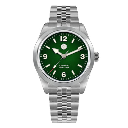San Martin 38mm Men's Sport Watch Fashion Luxury Explore Climbing Automatic Mechanical Sapphire Waterproof 5 Links Bracelet BGW-9