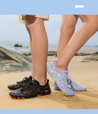 New Barefoot Wading Shoes Men Women Mesh Quick-Drying Beach Shoes Outdoor Non-Slip Swimming Shoes Unisex Water Sports Shoes