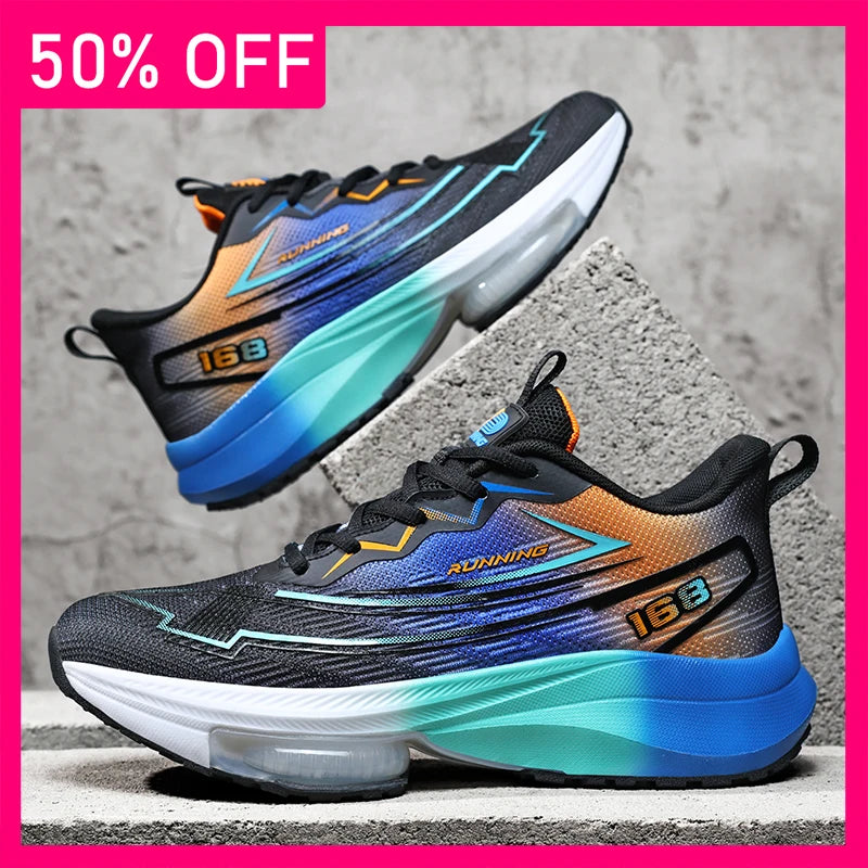 Unisex Sports Shoes Summer New Thick Sole Cushioning Anti Slip Rebound Professional Running Training Shoes for Teenagers