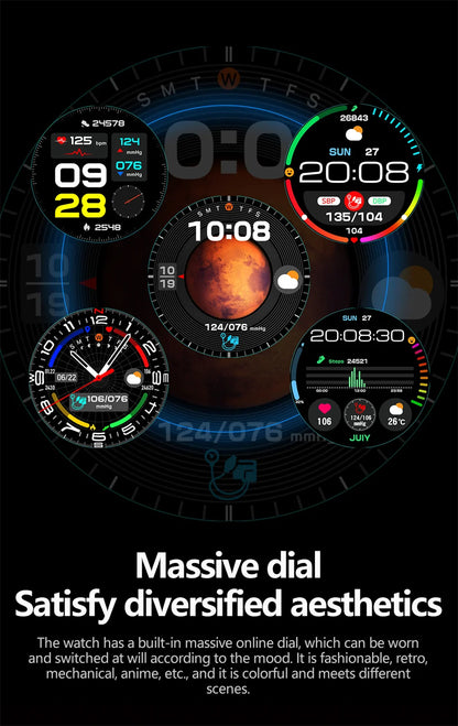 2026 New Health track Smartwatch Air Pump Airbag True Blood Pressure Health Measure Smart Watch Men Women Blood oxygen BT Call