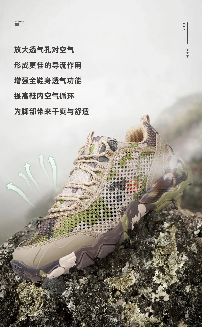 HUMTTO Chaussures pour homme : chaussures de randonnée d'été antidérapantes et respirantes, de luxe, de créateur, pour le plein air, le trekking et l'escalade, baskets pour homme