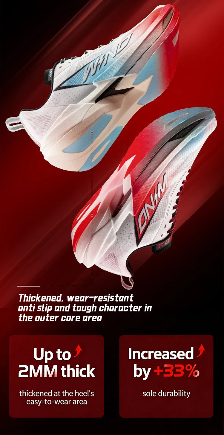 QIAODAN WIND 4PRO Carbon Plate Marathon Shoes Men Professional Racing Sneakers 2026 Breathable Running Sports Shoes QDB023262291