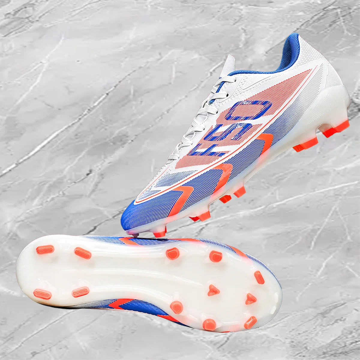 Chaussures de football AG FG unisexes pour adultes, crampons longs à haute adhérence, baskets légères et confortables pour l'entraînement et la compétition