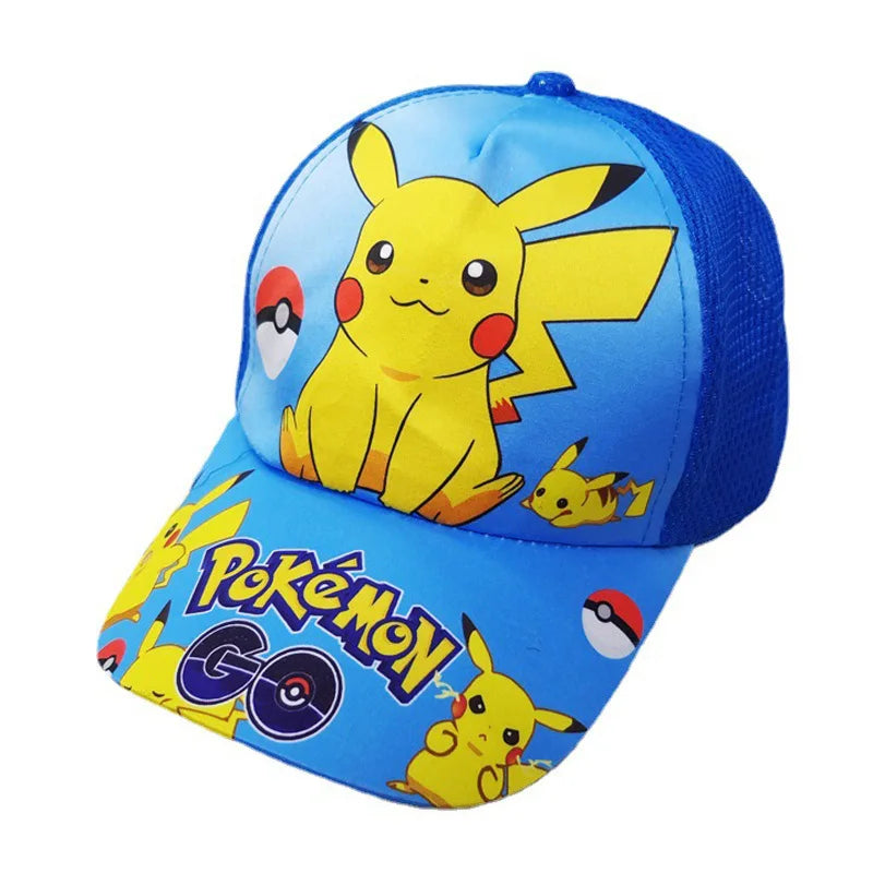Kreslená bejzbalová čiapka s motívom Pokémona, čiapka s Pikachuom, nastaviteľná, Pokemon Cosplay, Hip Hop, pre deti, dievčatá, chlapcov, anime postavičky, hračky, darčeky pre deti