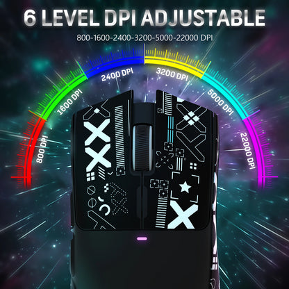 ATTACK SHARK X11 bežični gaming miš s punjačem, gaming senzorom PixArt PAW3311, BT/2.4G bežično/žično