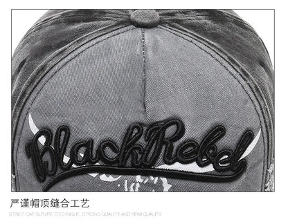 Czapka baseballowa z haftowaną literą „B” w stylu vintage, czapka przeciwsłoneczna w stylu retro dla mężczyzn i kobiet, czapka z daszkiem w stylu hip-hopowym