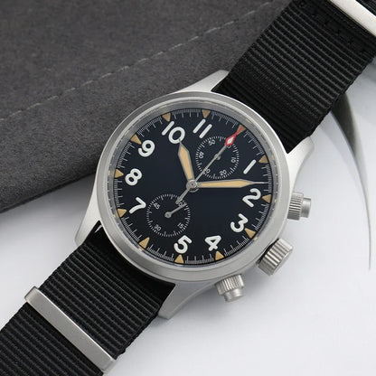 Militado VK61 VK67 Quarz-Chronographenuhr 39mm 316L-Edelstahlgehäuse 3 Zifferblätter wasserdicht 100M Multifunktions-Militäruhr