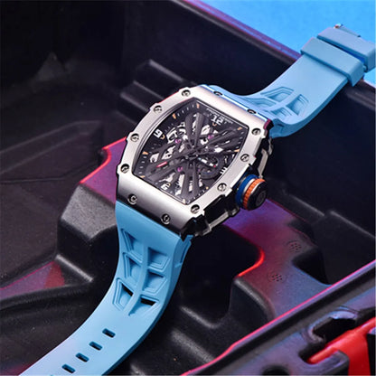 Reloj de cuarzo para hombre PAGANI DESIGN 2026 nuevo, movimiento VH65, esfera esqueleto, resistente al agua 100M, deportivo rectangular, cristal de zafiro