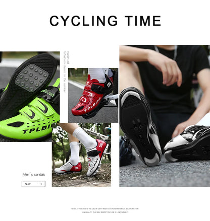 New Men's and Women's Bicycle Shoes,Outdoor Cycling Shoes,Three Functional Soles,Professional Training Shoes