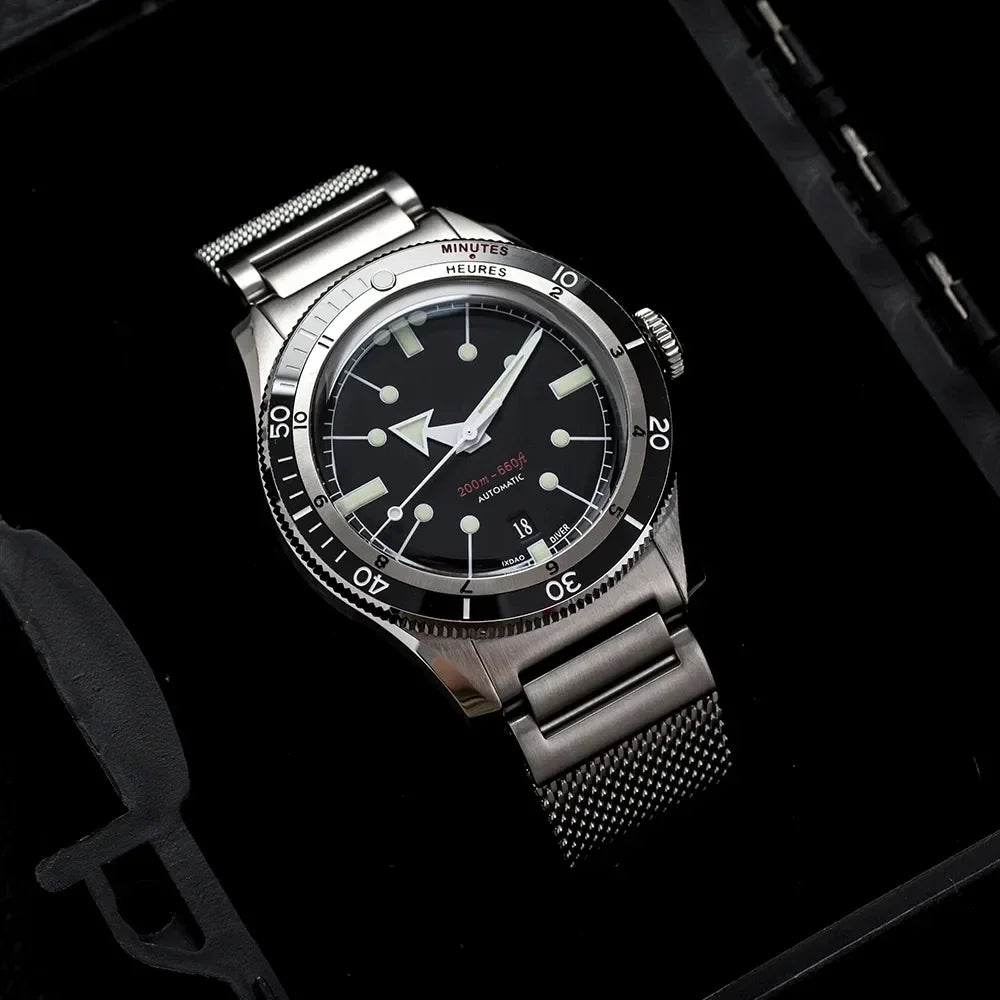 IX&DAO IPOSE Watch 5303 ETA-2824 Movement Automatic Mechanical GMT Sport Retro Diving Casual Dress 200m Waterproof Men Watches