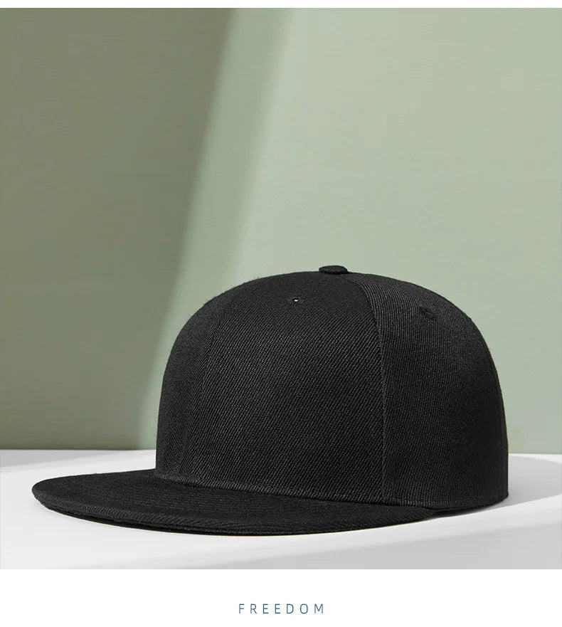 Partihandel 40 färger Justerbara platta snapback-kepsar med skärm Dam Mode Polyester Enfärgad basebollkeps Herr Hiphop Blank sportkeps