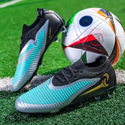 New Men Football Boots Match Adult Outdoor Sport Training Cleats Soccer Shoes Boys Long Spikes Breathable Non Slip Comfortable