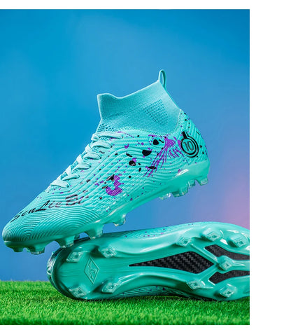 Nouvelles chaussures de football professionnelles pour hommes, chaussures de football antidérapantes, unisexes, respirantes, chaussures de futsal, nouvelles chaussures à crampons, livraison directe, ultralégères