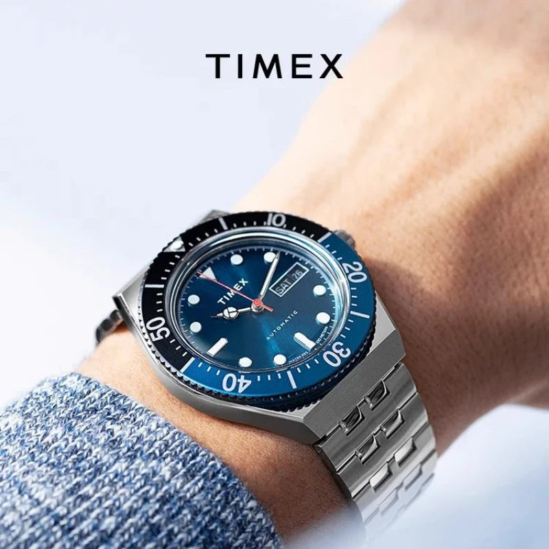 TIMEX Automatic Brand Men's Watch Luxury Leisure Multifunction Watches for Men Calendar Steel Strip Wristwatch