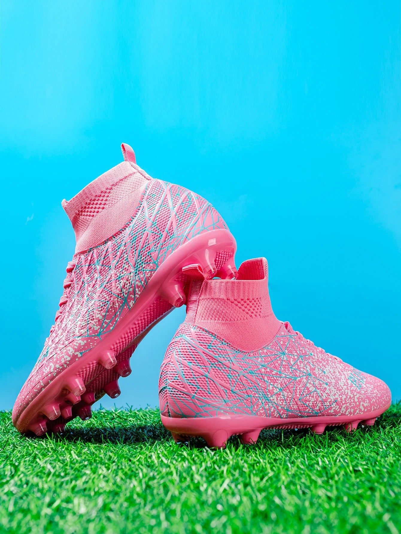AG/FG Athletic Soccer Cleats PU Fabric Comfort Upper TPU Anti-Slip Long Studs Sole Reliable Quality Adult Kids Training Shoes