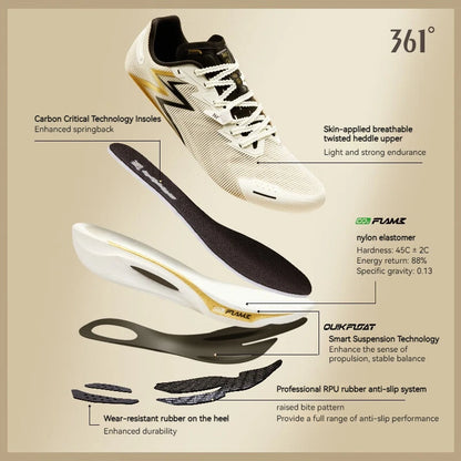 361 Degrees BIospeed 3.0 PRO Men's Running Shoes Sports Professional Marathon Lightweight Breathable Female Sneakers 672412208