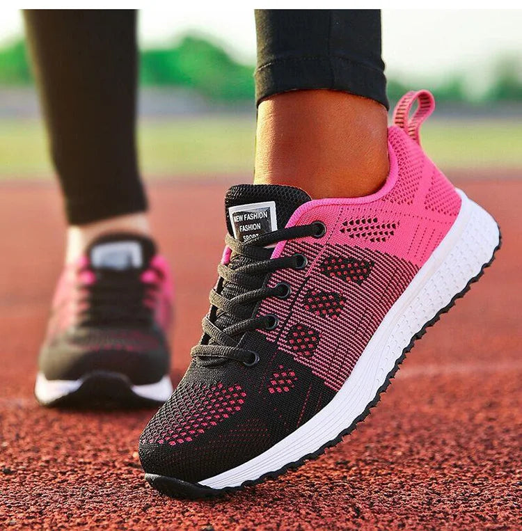 Damen-Flache Schuhe, Schnürschuhe, Freizeitsneaker, Damenschuhe, weiche Zapatos Mujer, große Größen