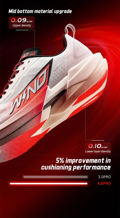 QIAODAN WIND 4PRO Carbon Plate Marathon Shoes Men Professional Racing Sneakers 2026 Breathable Running Sports Shoes QDB023262291