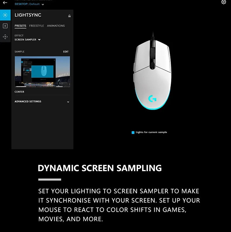 Logitech G203 жична геймърска мишка, Esports-клас, 6 програмируеми бутона и многоцветно осветление за състезателни игри