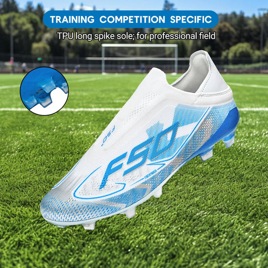 AG/FG Soccer Cleats for Men Women Kids Youth PU Fabric Upper TPU Sole Non-Slip Wear-Resistant for Natural Grass Sports Pitch Tra