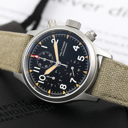 Militado VK61 VK67 Quarz-Chronographenuhr 39mm 316L-Edelstahlgehäuse 3 Zifferblätter wasserdicht 100M Multifunktions-Militäruhr