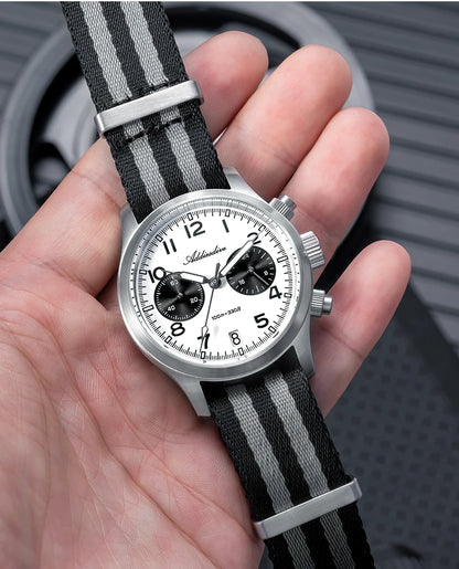 Relógio Masculino ADDIESDIVE 2025 New Panda Eye Retro Luxo VK64 Quartz, Cronógrafo Desportivo, 100M Impermeável, Luminoso