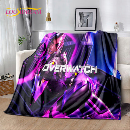 Overwatch Game Gamer DVA  Reaper Soft Plush Blanket,Flannel Blanket Throw Blanket for Living Room Bedroom Bed Sofa Picnic Kid 3D