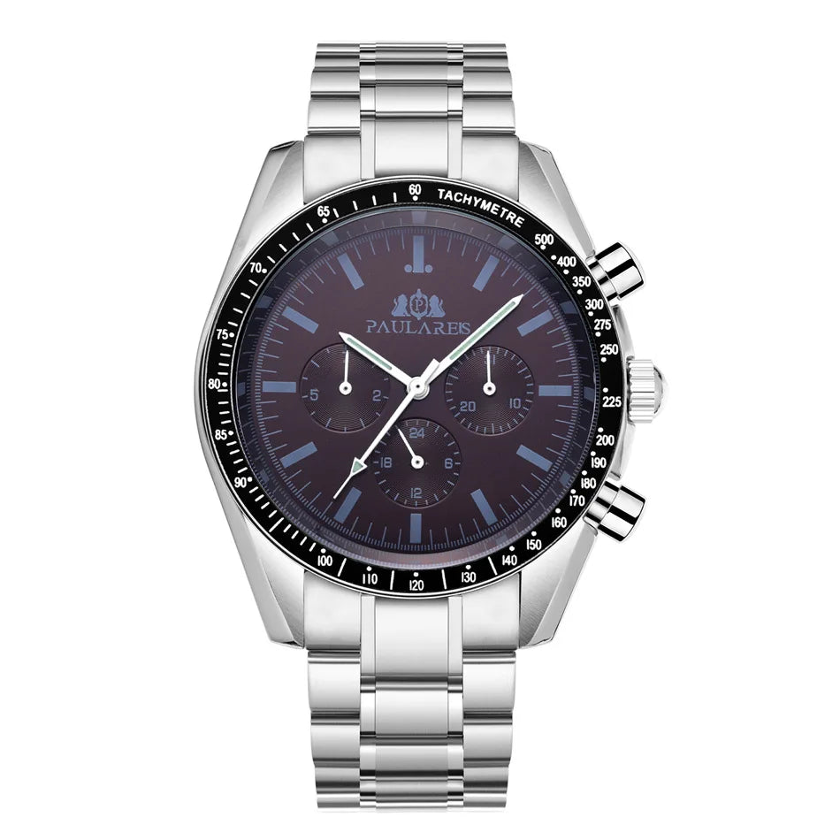 PAULAREIS P Brand Luxury Men Mechanical Watches Calendar Business Watch Men's Sports Waterproof Stainless Steel Automatic Watches