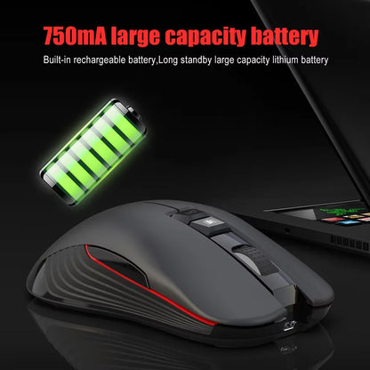 Wiederaufladbare kabellose USB-Maus für Rechtshänder, Type-C-Maus für Laptop und Computer, leiser Klick, hintergrundbeleuchtete Gaming-Maus, 3600cpi
