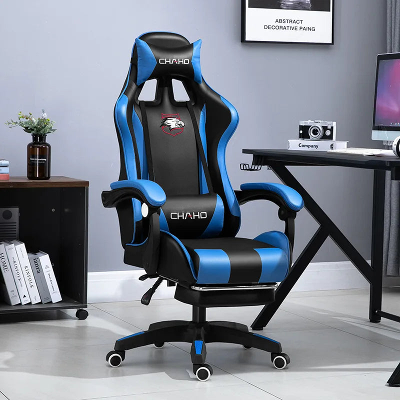2025 New Computer Chair Green Gaming Chair PU Leather Office Swivel Chair Lift Bedroom Furniture Fashion Sillas Gamer Chair