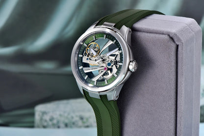 Herrenuhr von PAGANI DESIGN – Mechanisches Luxusuhrwerk mit Automatikaufzug, „Skelett“-Ausführung (mit offenem Herz), ausgestattet mit einem Tourbillon, Saphirglas mit Antireflexbeschichtung, wasserdicht und leuchtend.