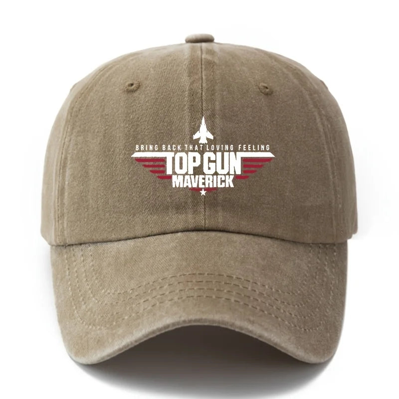 "TOP GUN MAVERICK" Men'S Classic Vintage Baseball Cap, Adjustable  Hat with Curved Brim, Casual Outdoor Sports