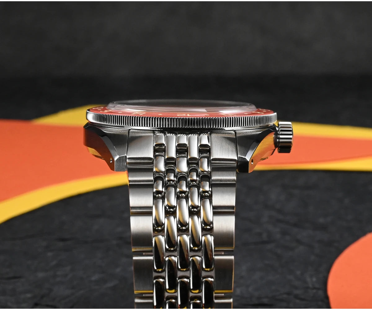 San Martin 39.5mm Limited Edition Full Lume Dial Automatic Mens Watch NH34 GMT 6H Date 10Bar Luxury Kol Saati SN0116W