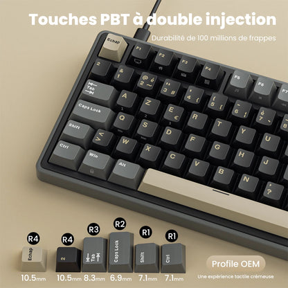 RK ROYAL KLUDGE R98Pro Gasket Wired Mechanical Keyboard 98 Keys RGB Hot-swappable Pluggable Button Gamer Keyboard PBT Keycaps